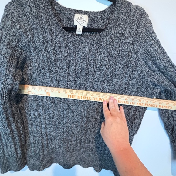 St. John’s Bay Gray Textured Knit Sweater Women’s Plus 3X - Picture 5 of 12